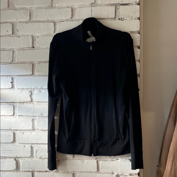 Athletic Works Sweaters - Black Women's Zip-Front Jacket funnel neck athletic jacket